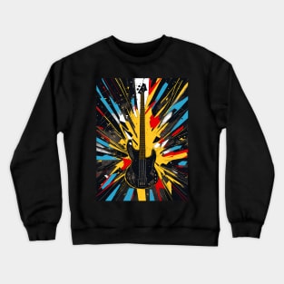 Cosmic Bass Riff: Shattering Musical Dimensions for bass player Crewneck Sweatshirt